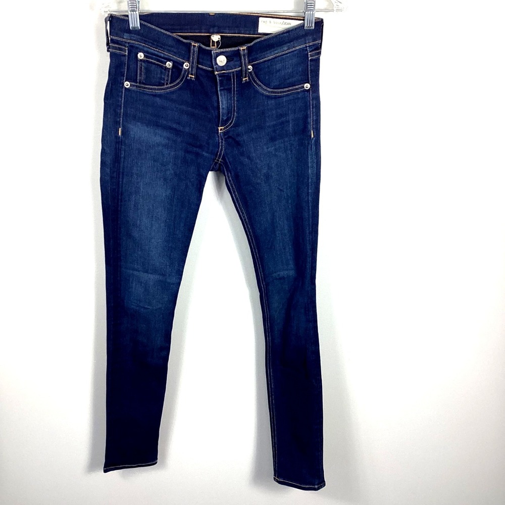 Rag & Bone Women's Size 26 Low Rise Skinny Jeans Bedford‎ Wash Preppy Dark Wash